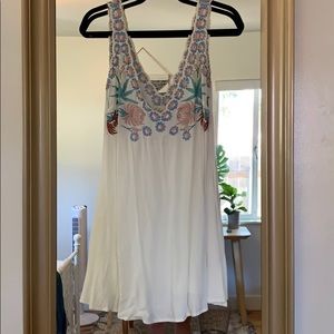 Cleobella slip dress with floral embroidery  XS